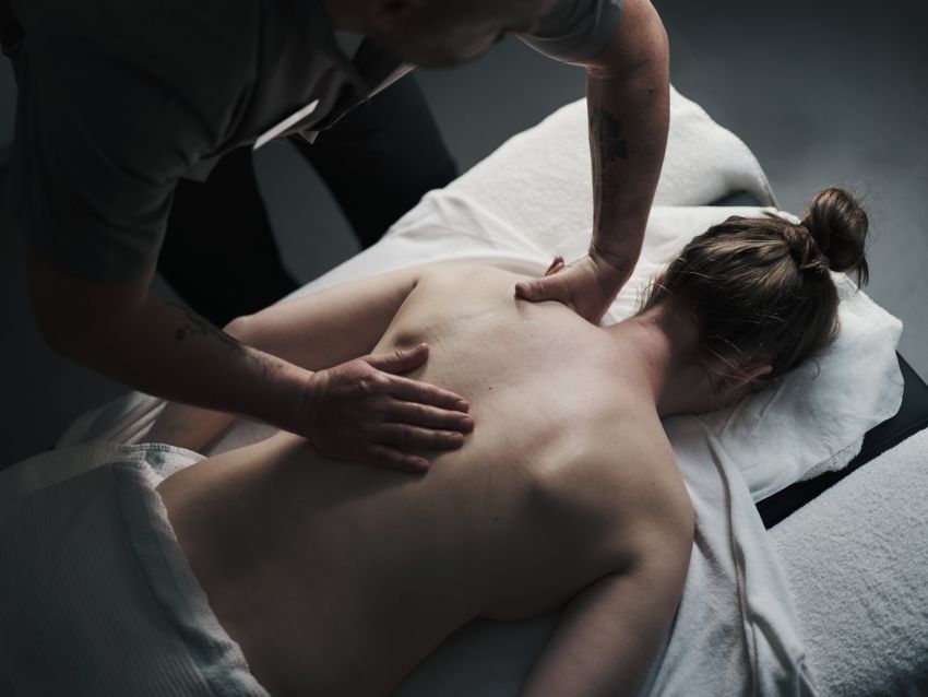 Women in the spa area